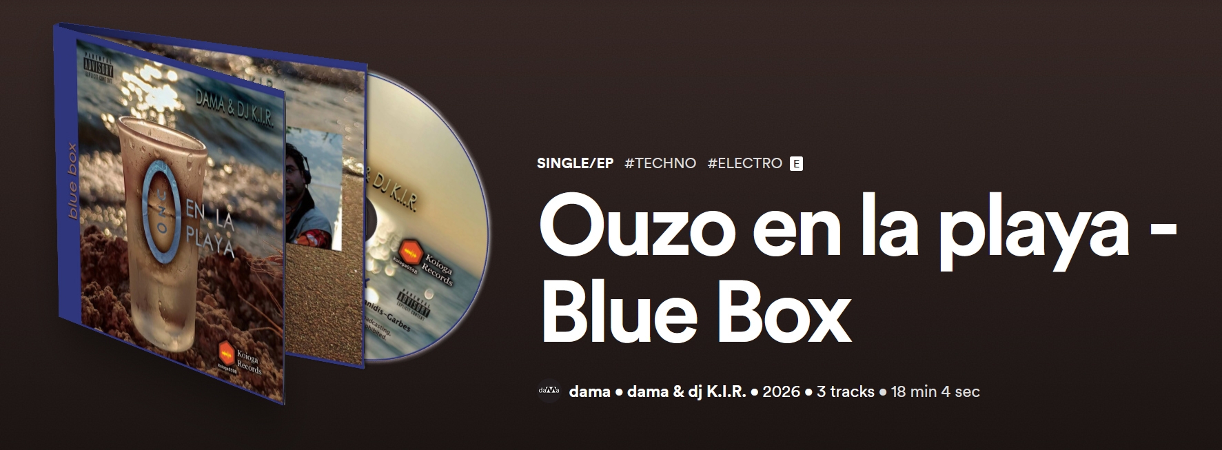 Ouzo en la playa Blue Box